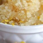 Vanilla-Infused Lemon Sugar Scrub in a bowl.