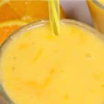 Yellow build your smoothie in a glass.
