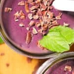 Chocolate Cherry-Wrapped Spirulina Smoothie