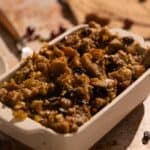 Vegan Apple Raisin Stuffing.