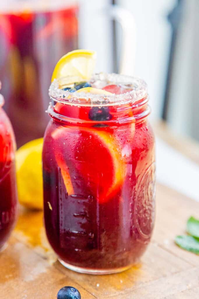 Blueberry Lemonade Recipe (Naturally Sweetened) - Becoming You With Julie