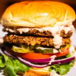 Vegan soy burger