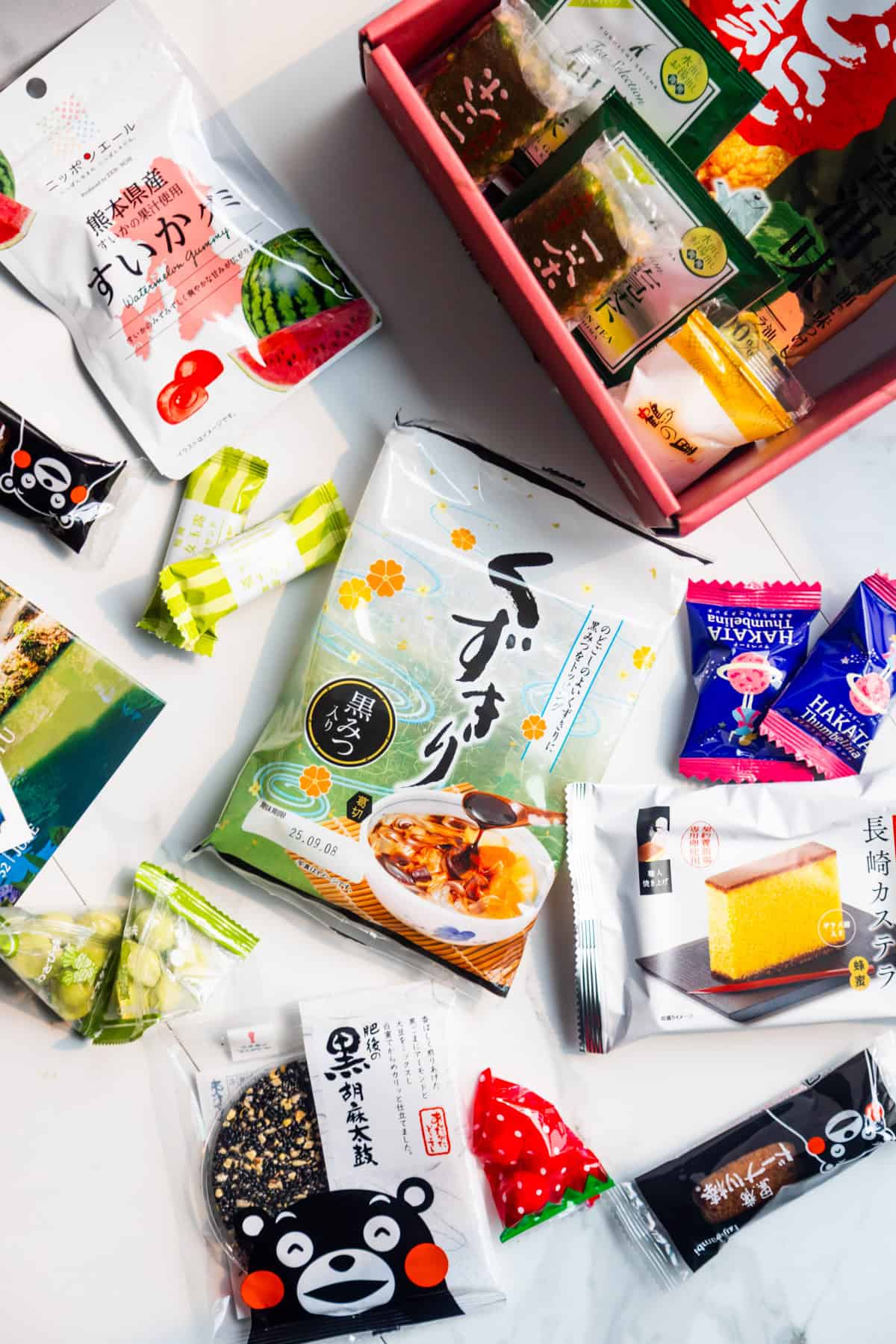 Opened Sakuraco snack box.