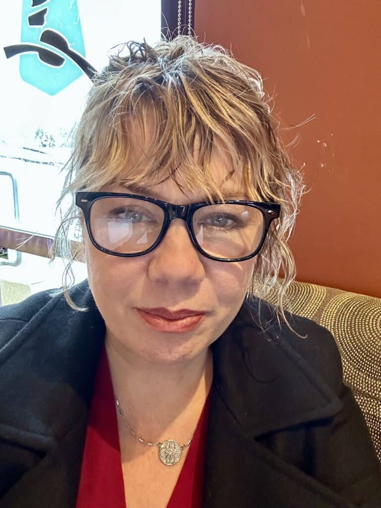 Julie Gaeta with glasses.