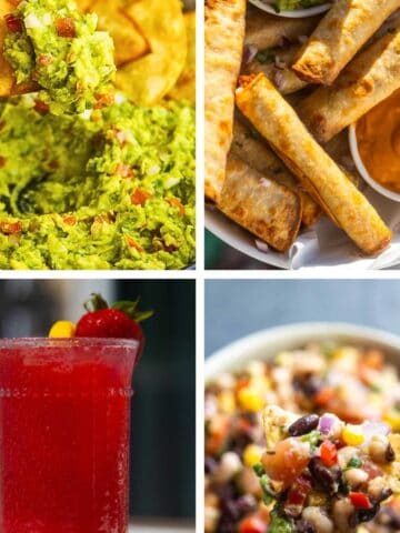 Collage of various vegan labor day recipes.