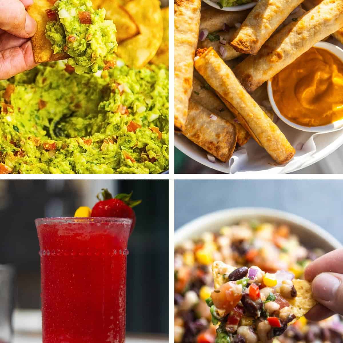 Collage of various vegan labor day recipes.