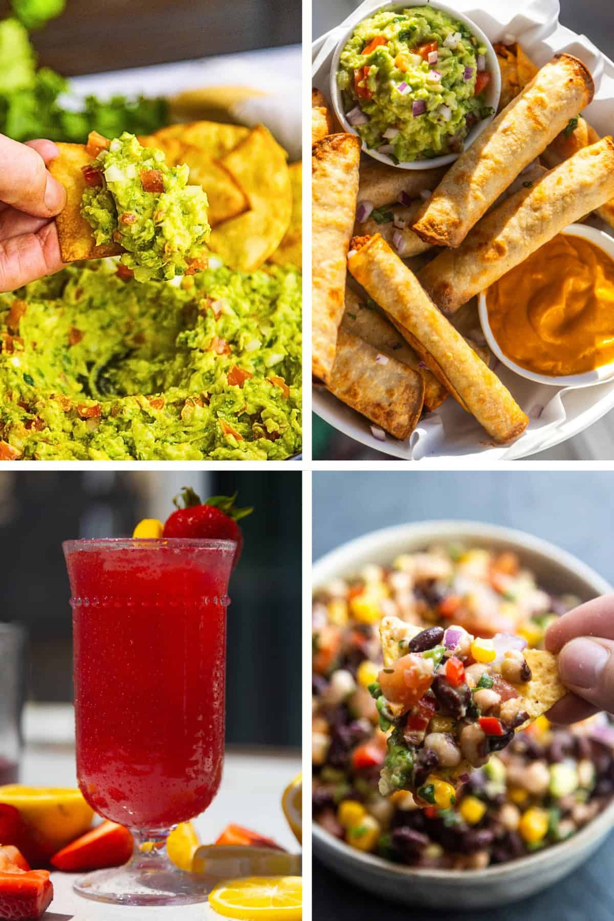 Collage of various vegan labor day recipes.