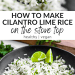 Cilantro lime rice in a bowl.