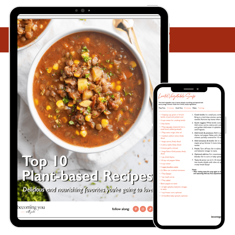 Top 10 Plant Based Recipes eBook cover.
