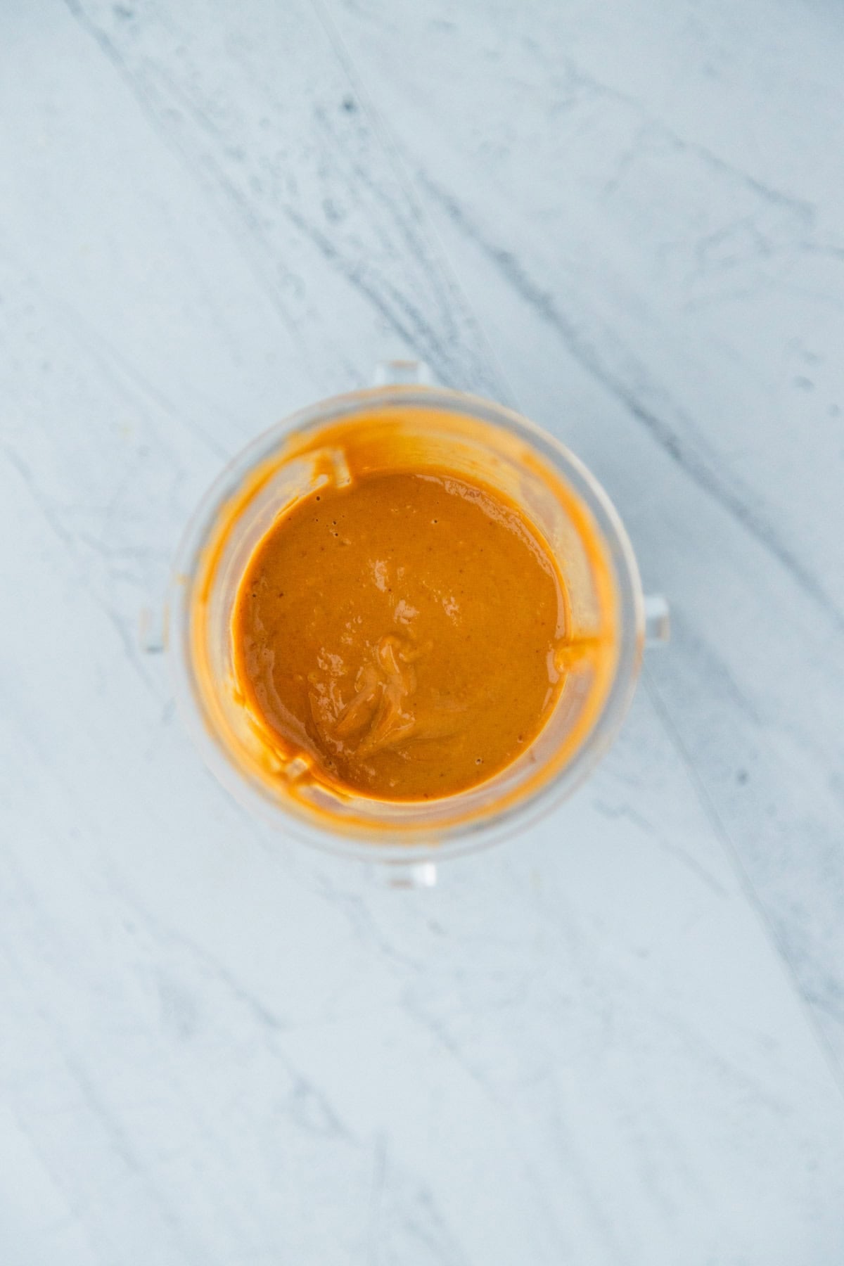 Asian peanut sauce in a blender.
